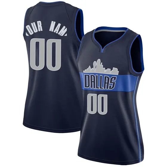 Women's Custom Dallas Mavericks Nike Swingman Navy Jersey - Statement ...