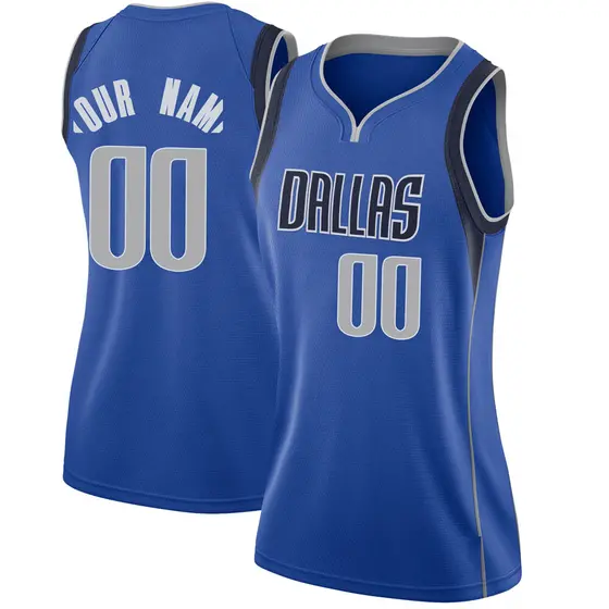 Women's Custom Dallas Mavericks Nike Swingman Royal Jersey - Icon Edition